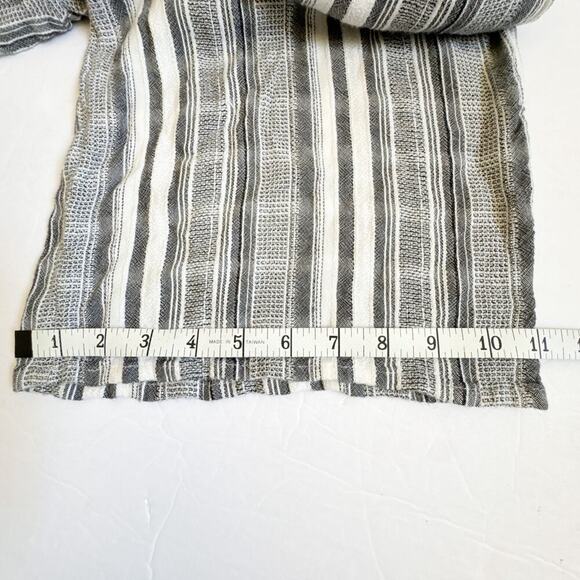 L*Space Riri Strapless Wide‑Leg Jumpsuit XS Gray White Stripe Smocked tie - Picture 14 of 15